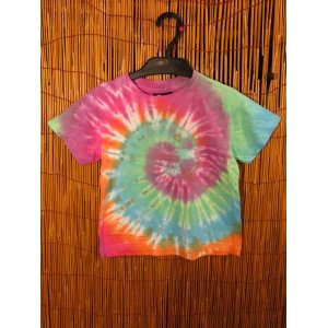 画像: 【１１０ｃｍ】キッズサイズ＊タイダイ染め＊コットン素材＊半袖＊Ｔシャツ