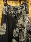 画像2: 黒色＋和風プリント＊切り替え＊コットン素材＊ふんわり＊サルエルパンツ