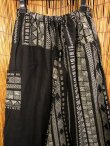 画像2: 黒色＋和風プリント＊切り替え＊コットン素材＊ふんわり＊サルエルパンツ
