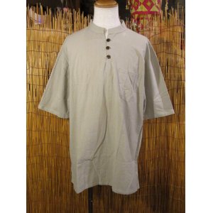 画像: 三つボタン＊コットン素材＊胸ポケット＊半袖＊プルオーバー＊２ＸＬ 