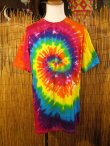 画像1: タイダイ染め＊コットン素材＊半袖＊Ｔシャツ＊XＬ