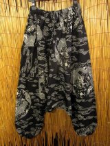 画像: 和風プリント＊コットン素材＊ふんわり＊サルエルパンツ