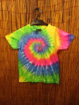 画像: 【１２０ｃｍ】キッズサイズ＊タイダイ染め＊コットン素材＊半袖＊Ｔシャツ