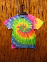 画像: 【１２０ｃｍ】キッズサイズ＊タイダイ染め＊コットン素材＊半袖＊Ｔシャツ