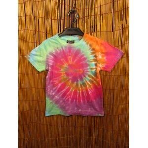 画像: 【１２０ｃｍ】キッズサイズ＊タイダイ染め＊コットン素材＊半袖＊Ｔシャツ