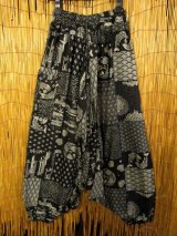 画像: 和風プリント＊レーヨン素材＊ふんわり＊サルエルパンツ