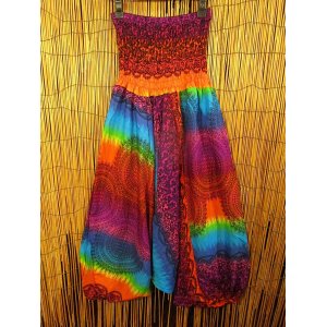 画像: グラデーション＊曼荼羅風プリント＊レーヨン素材＊２ＷＡＹ＊サルエルパンツ 