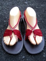 画像: 【２６ｃｍ〜２６・５ｃｍ】編み編み＊紐サンダル