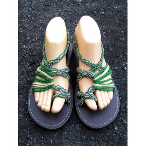 画像: 【２３・５ｃｍ〜２４ｃｍ】編み編み＊紐サンダル