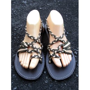 画像: 【２５・５ｃｍ〜２６ｃｍ】編み編み＊紐サンダル