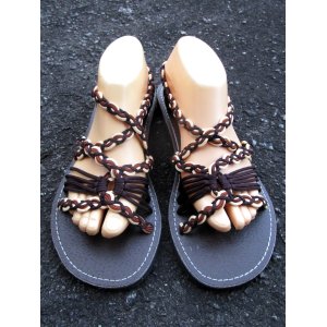 画像: 【２６ｃｍ〜２６・５ｃｍ】編み編み＊紐サンダル
