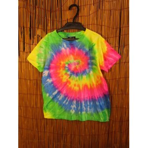 画像: 【１３０ｃｍ】キッズサイズ＊タイダイ染め＊コットン素材＊半袖＊Ｔシャツ