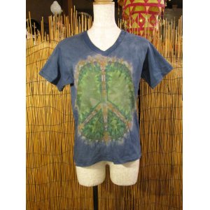 画像: タイダイ染め＊コットン素材＊Ｖネック＊半袖＊Ｔシャツ