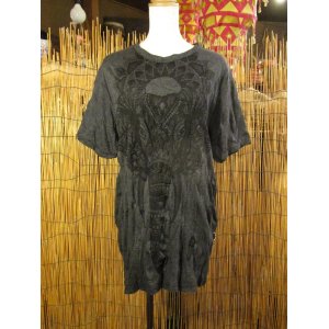 画像: 象さんプリント＊皺加工＊コットン素材＊半袖＊Ｔシャツ