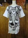 画像1: 象さんプリント＊皺加工＊コットン素材＊半袖＊Ｔシャツ