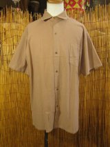 画像: 無地＊コットン素材＊ココナッツボタン＊半袖＊シャツ ＊ＸＬ