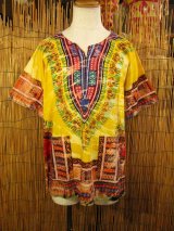 画像: アフリカンプリント＊タイダイ染め＊ダシキ＊ＤＡＳＨＩＫＩ＊Ｍ