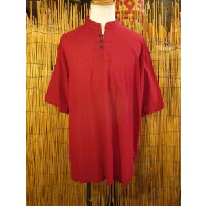 画像: 三つボタン＊薄手＊コットン素材＊半袖＊プルオーバー＊２ＸＬ 