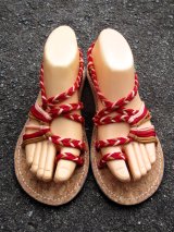 画像: 【２３・５ｃｍ〜２４ｃｍ】コルク＊編み編み＊紐サンダル