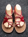 画像1: 【２５・５ｃｍ〜２６ｃｍ】コルク＊編み編み＊紐サンダル