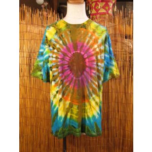 画像: タイダイ染め＊コットン素材＊半袖＊Ｔシャツ＊２ＸＬ