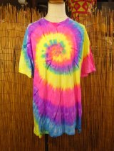 画像: タイダイ染め＊コットン素材＊半袖＊Ｔシャツ＊２ＸＬ