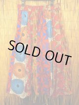 画像: アフリカンプリント＊コットン素材＊スーパーフレアー＊切り替え＊ロングスカート