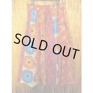 画像: アフリカンプリント＊コットン素材＊スーパーフレアー＊切り替え＊ロングスカート