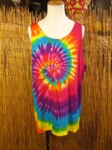 画像: タイダイ染め＊コットン素材＊タンクトップ＊２ＸＬ