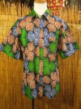 画像: アフリカンプリント＊コットン素材＊半袖＊シャツ ＊Ｌ