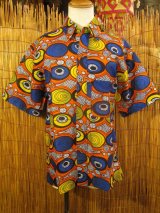画像: アフリカンプリント＊コットン素材＊半袖＊シャツ ＊Ｌ