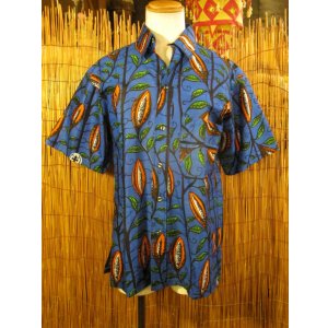 画像: アフリカンプリント＊コットン素材＊半袖＊シャツ ＊Ｌ