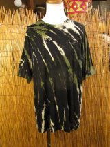 画像: 黒色ベース＊タイダイ染め＊コットン素材＊半袖＊Ｔシャツ＊２ＸＬ