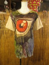 画像: ガネーシャアイプリント＊コットン素材＊半袖Ｔシャツ