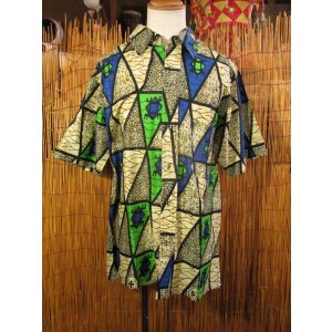 画像: アフリカンプリント＊コットン素材＊半袖＊シャツ ＊Ｌ