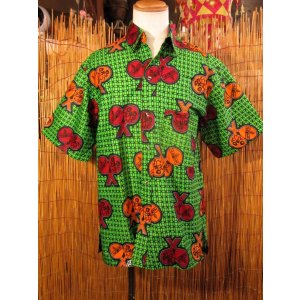 画像: アフリカンプリント＊コットン素材＊半袖＊シャツ ＊Ｌ
