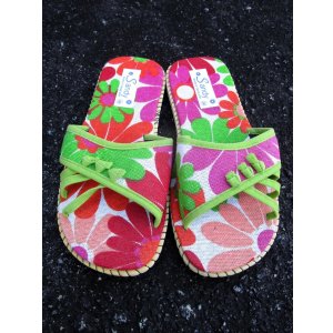 画像: 【２３ｃｍ〜２３・５ｃｍ】お花プリント＊ヘップサンダル