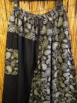 画像2: 黒色＋和風プリント＊切り替え＊コットン素材＊ふんわり＊サルエルパンツ