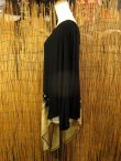 画像2: スパンデックス混合＊レーヨン素材＊モノトーン＊アシンメトリー＊変型＊ワンピース