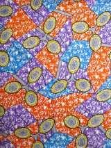 画像: アフリカンプリント生地 パーニュ
