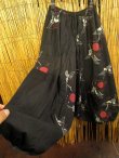 画像3: 黒色＋和風プリント＊切り替え＊コットン素材＊ふんわり＊サルエルパンツ
