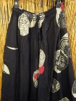 画像2: 黒色＋和風プリント＊切り替え＊コットン素材＊ふんわり＊サルエルパンツ