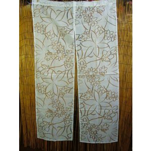 画像: コットン＆ポリエステル素材＊スケルトン＊暖簾＊のれん