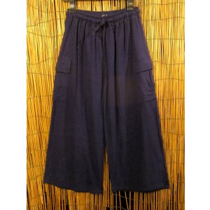 画像: 無地＊コットン素材＊カーゴタイプ＊半端丈パンツ