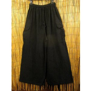 画像: 無地＊コットン素材＊ゆったりサイズ＊カーゴタイプ＊ロング丈パンツ