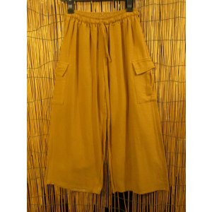 画像: 無地＊コットン素材＊カーゴタイプ＊半端丈パンツ