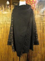 画像: ストーンウォッシュ加工＊コットン素材＊民族調プリント＊ゆったりサイズ＊２ＷＡＹ＊フリンジ＊スナフキン＊旅人風コート