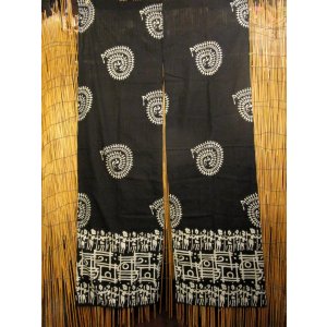 画像: インド綿＊アジアンプリント＊暖簾＊のれん