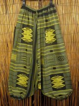 画像: 織り柄風プリント＊コットン素材＊ふんわり＊サルエルパンツ
