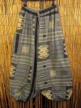 画像: 織り柄風プリント＊コットン素材＊ふんわり＊サルエルパンツ